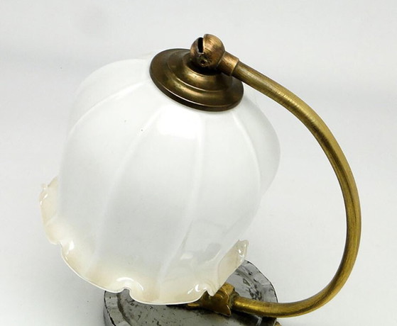 Vintage Bedside Lamp From Polam, Poland, 1960s – Table lamps, Glass, Metal (photo 8 of 10)