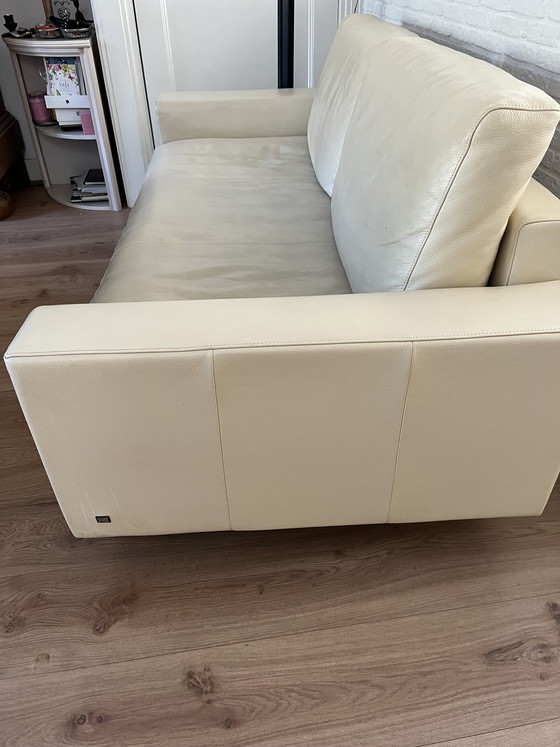 Image 1 of Divano lounge Rolf Benz in pelle color crema