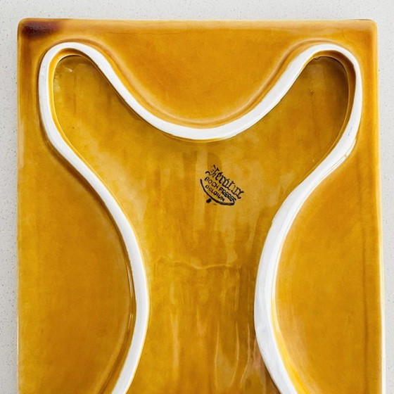 Tagliere per formaggi vintage in ceramica Boch Frères, anni '50 – Boch Frères Keralux, Accessori da tavola (photo 8 of 9)