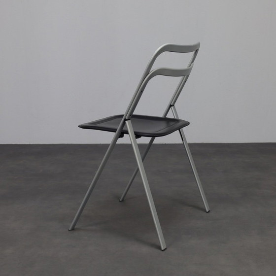 Image 1 of Giorgio Cattelan para Cidue Sillas plegables de cuero, Italia, años 70