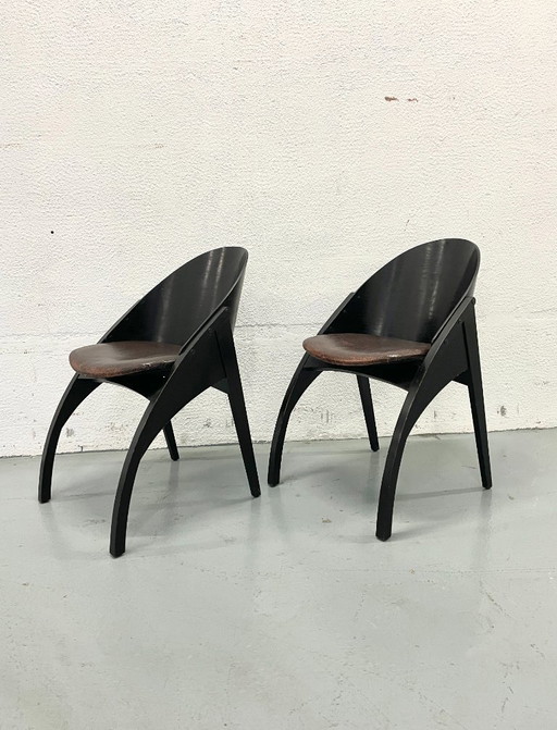 Een paar stoelen van Pascal Mourgue uit de jaren 80.