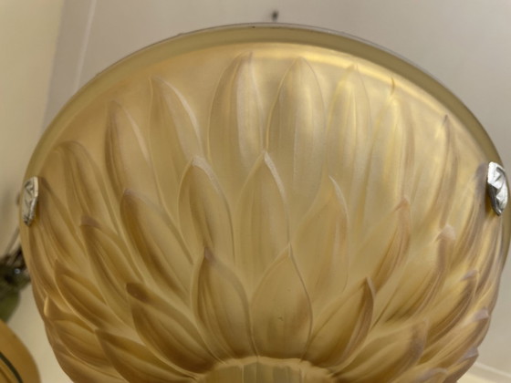 Image 1 of Hanglamp Schaallamp Lamp Art Deco 1930 Model Artisjok Frans