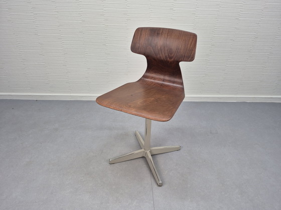 Galvanitas vintage stoel/bureaustoel. – Eetkamerstoelen, Metal, Wood (photo 3 of 11)