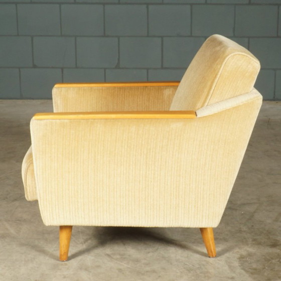 Canapé-lit vintage avec fauteuil – années 1960 – Coins salon, Velvet, Wood (photo 26 of 34)