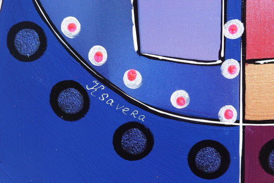 Image 1 of Kubisme A1362 - Abstract schilderij XXL