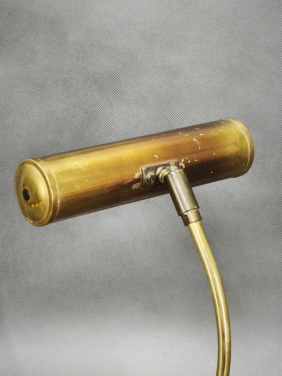 Verstellbare Messing-Schreibtischlampe, Deutschland, 1960er Jahre – Tischlampen, Brass (photo 4 of 12)