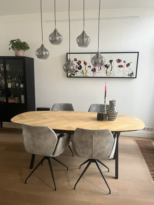 Table du Sud tafel Deens ovaal visgraat