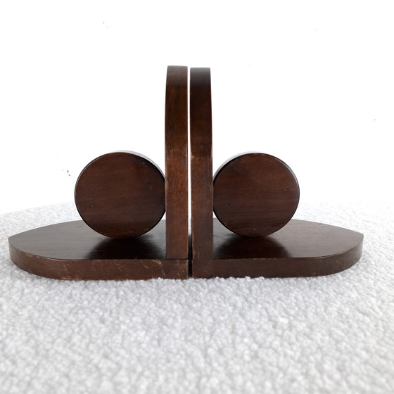 Image 1 of Set houten art deco boekensteunen jaren 30/40