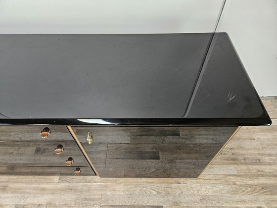 1970er Pierre Cardin Buffetschrank aus schwarz lackiertem Holz – Buffetschränke, Wood, Klassiek (photo 6 of 32)