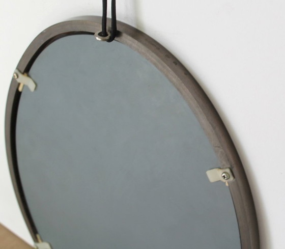 Image 1 of Specchio da parete ovale, cornice in bronzo fuso, stile vintage anni '80