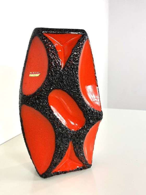 Image 1 of Fat Lava vase by Dorothea Roth for Roth Ceramics Germany, 1970s.