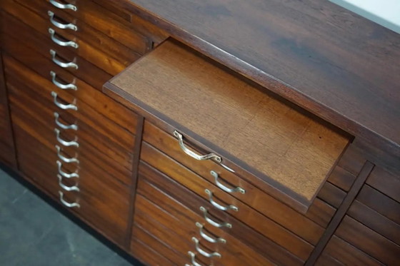 Image 1 of Mobiletto vintage da gioielliere/orologiaio in mogano olandese, circa 1930