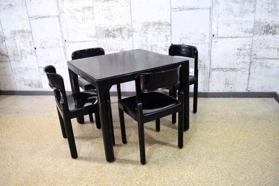 Image 1 of Mesa de comedor de plástico Elco de los años 60 con 4 sillas.