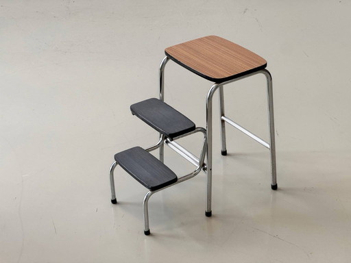 Sgabello pieghevole con rivestimento in Resopal, Svizzera, anni '70