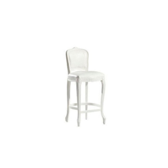 Image 1 of Vintage Louis bar stool for Sixinch in white polyurethane and steel