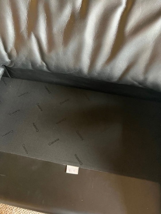 Original Cassina Maralunga Set aus schwarzem Leder – 3-5 Sitzer Sofas, Leather (photo 2 of 5)