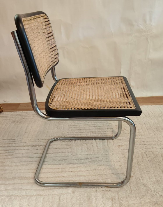 Sedia Cesca B32 Nera di Marcel Breuer, Italia – Sedie da pranzo, Rattan, Wood, Vintage (photo 4 of 15)