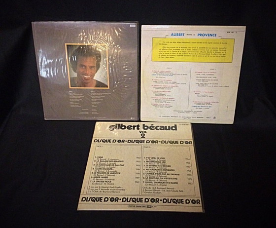 Image 1 of Konvolut von 3 Vinyl-Schallplatten – Verschiedene Musikstile: G. Bécaud, Julio Iglesias – 2Y28