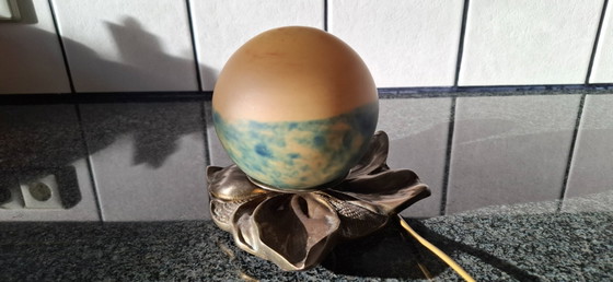 Vintage Moonlamp Glass Brass Base – Table lamps (photo 2 of 7)