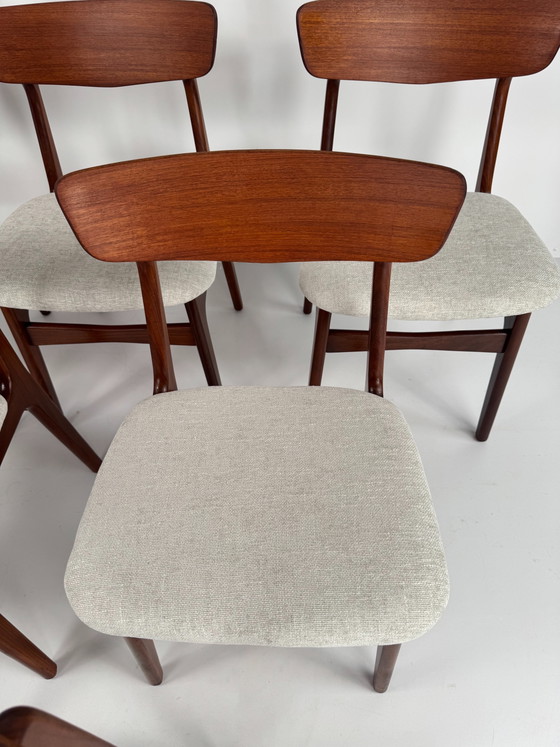 Juego de seis sillas de comedor, Schiønning & Elgaard, Dinamarca, años 60 – Wood (photo 10 of 15)