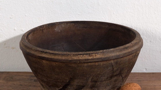 Cuenco antiguo de madera maciza (c.1900) #16 (photo 3 of 22)