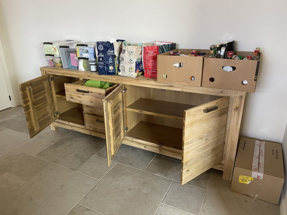 Image 1 of Solid Acacia Sideboard (230x47x85) (3 drawers, 3 doors)