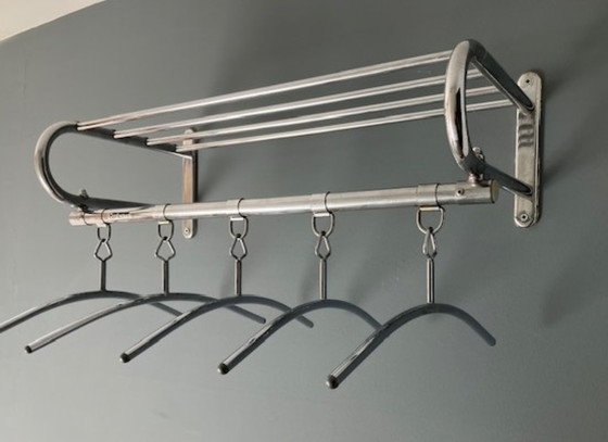 Oostwoud Vintage wall coat rack – Metal, Chrome (photo 3 of 5)