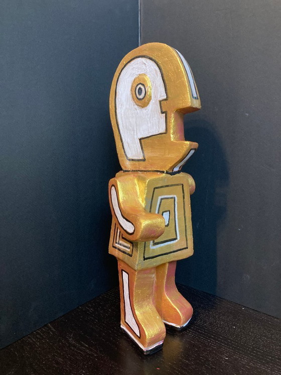 Image 1 of Original porcelain sculpture by Don Kosta - Golden Koko