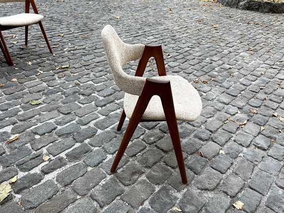 Image 1 of 6 Stühle, Modell „Compass“, von Kai Kristiansen, Dänemark, 1960er Jahre