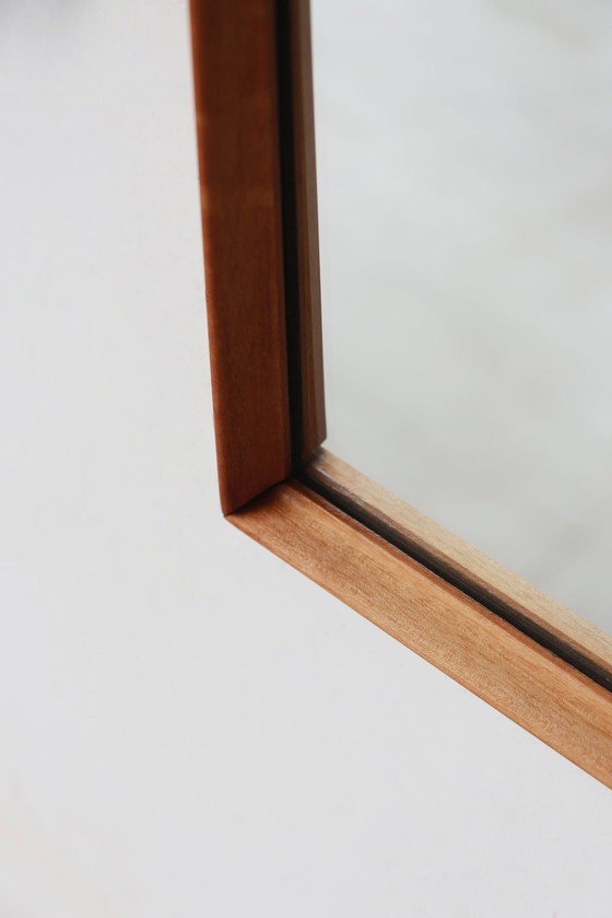 Image 1 of Rectangular Teak Mirror - Scandinavian Style - 28.03.25.08