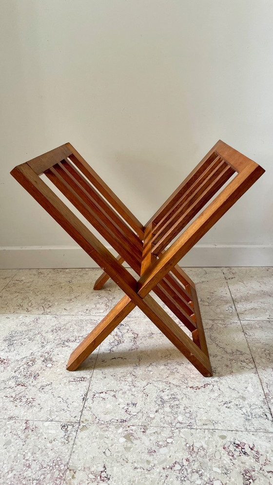 Image 1 of Vintage Geometric Magazine Rack