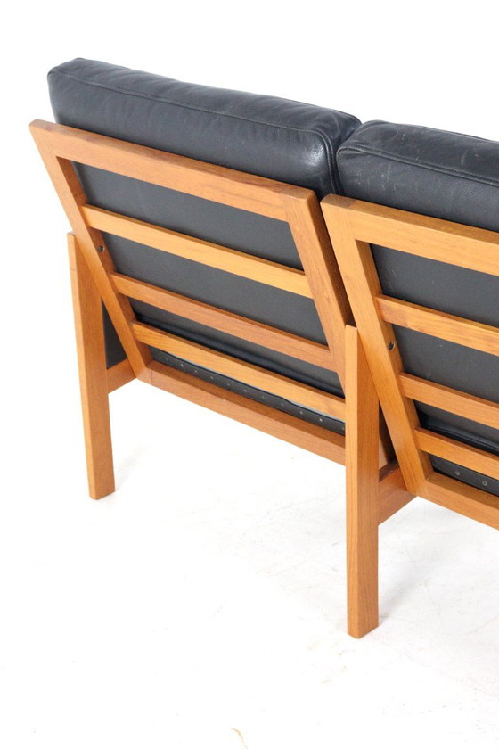 Illum Wikkelso voor Niels Eilersen Capella bank vintage Mid-Century – 3-5 zitsbanken, Leather, Wood (photo 13 of 17)