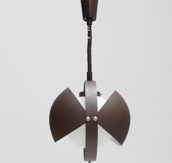 Image 1 of Vintage Brown Dijkstra Eclips Pendant Lamp Spaceage