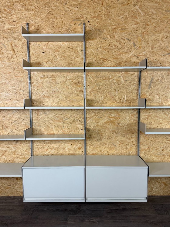 Jaren 60 70 Wandrek Wall Unit van Dieter Rams voor Vitsoe 606 – Metal (photo 5 of 22)