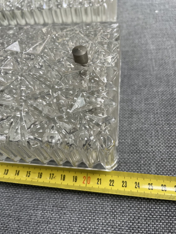 Image 1 of 2 vintage BUR wandlampen ijsglas kristal