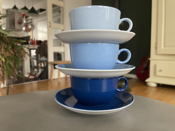 Image 1 of Kop en schotel Arzberg en Douwe Egberts kleur