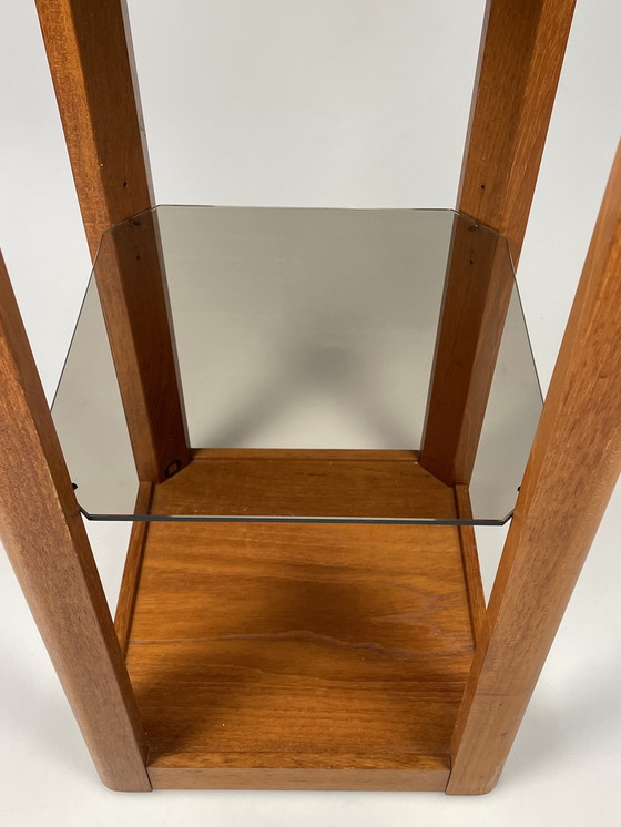 Image 1 of Vintage Pilaar / Etagère / Plantenstaander, Uldum Mobler, Denemarken 1970's