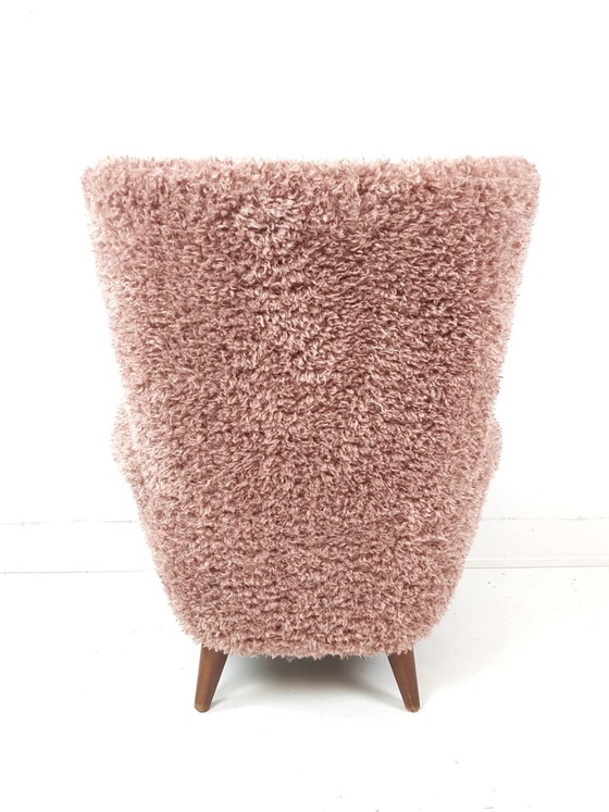 Image 1 of Vintage Artifort Theo Ruth fauteuil heren model roze doodle