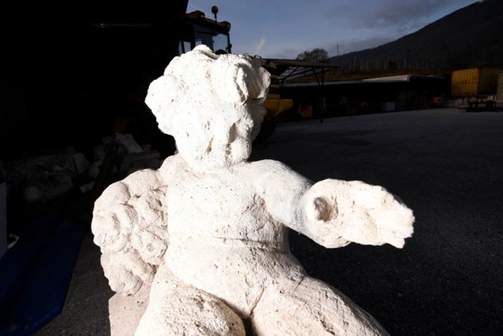 Late 19th Century Italian Carved Stone Putto – Sculpture, Vintage (photo 25 of 39)