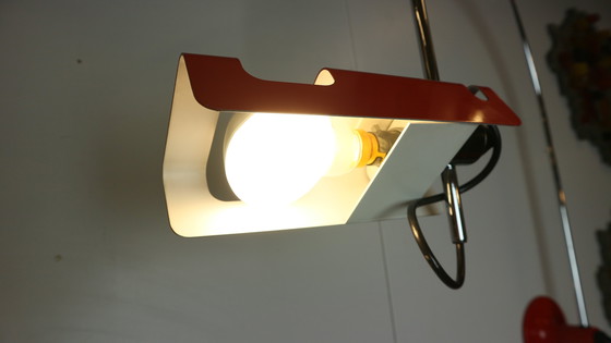 Image 1 of Lampe murale rouge en forme d'araignée de Joe Colombo pour O-Luce, 1965