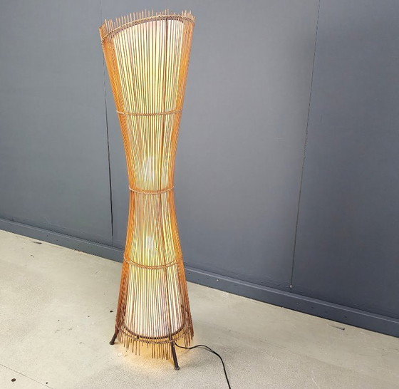 Image 1 of Lampadaire italien vintage en bambou, 1960s