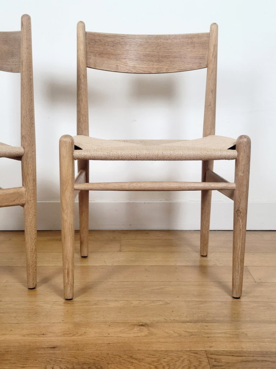 Image 1 of Lot de 2 chaises de salle à manger Hans J. Wegner CH36 pour Carl Hansen & Søn en chêne massif