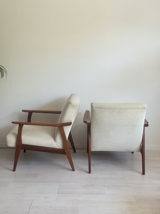 Image 1 of Vintage Danish Easy Chairs Armchairs 1960s