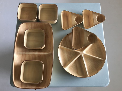 Caleppio ronde en langwerpige schaal/bakjes voor snacks