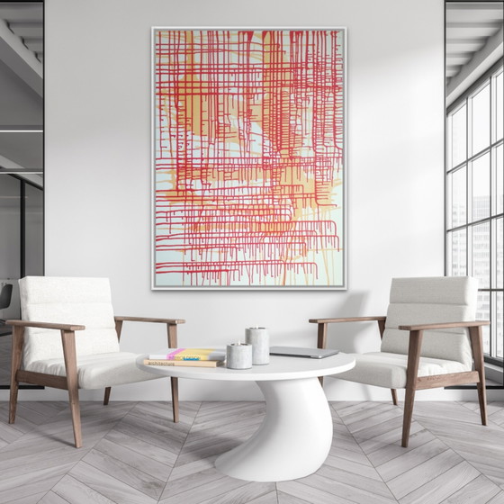 Image 1 of Natia Antadze Abstract Composition Red