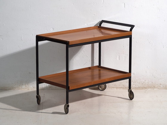 Carrito de servicio antiguo OPAL – Alemania, circa 1960 – Carritos de bar, Wood, polished steel (photo 8 of 40)