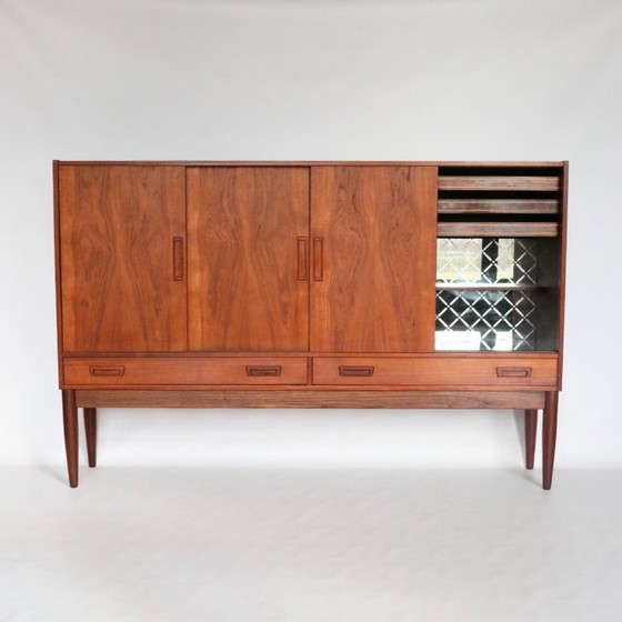 Image 1 of Vintage teak highboard Danish design sideboard sideboard