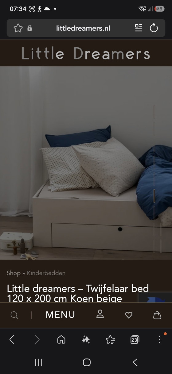 Letto Little Dreamers Koen Beige 120x200 – Letti, Mdf, Wood (photo 2 of 7)