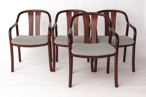 1 von 4 Vintage Sessel von Oswald Beck für Casala - 1980er Jahre Deutsches Design, Grauer Stoff