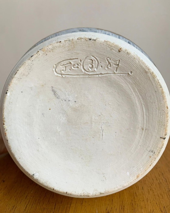 Image 1 of Geglazuurde aardewerken vaas – Jean-Claude Courjault – Frankrijk, jaren 80